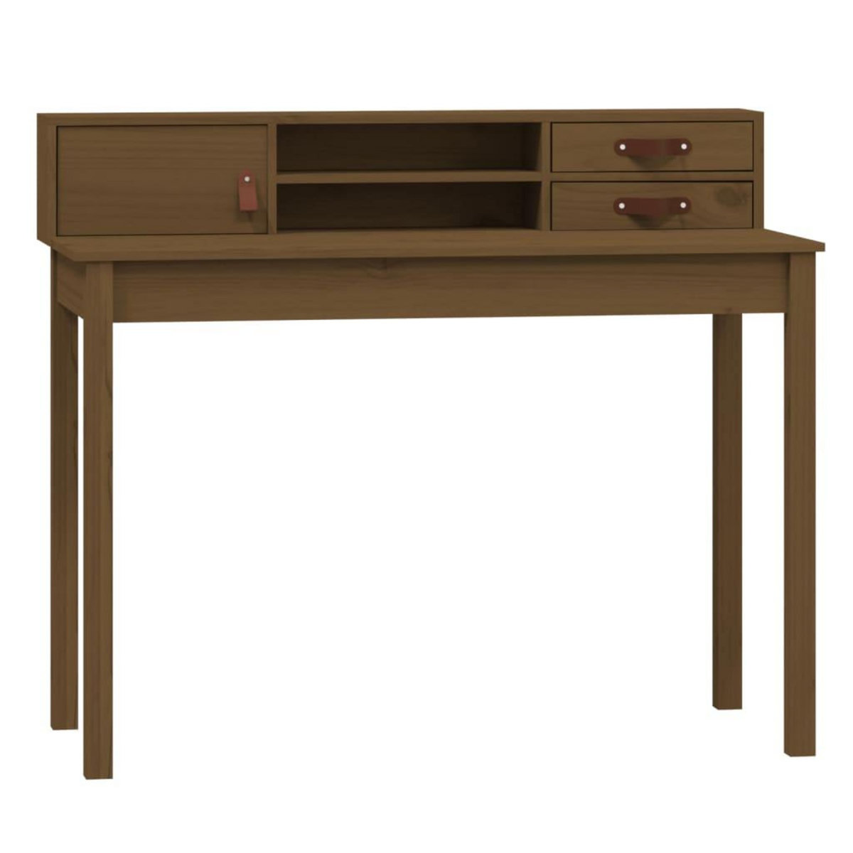 VIDAXL Bureau Marron miel 110x50x93 cm Bois massif de pin