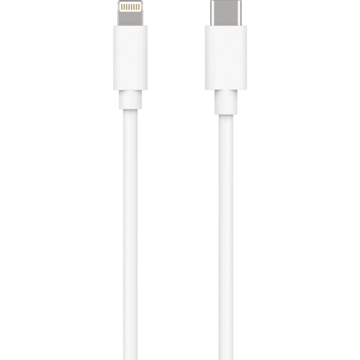 ESSENTIEL B Câble Lightning vers USB-C 1M certifié Apple Blanc