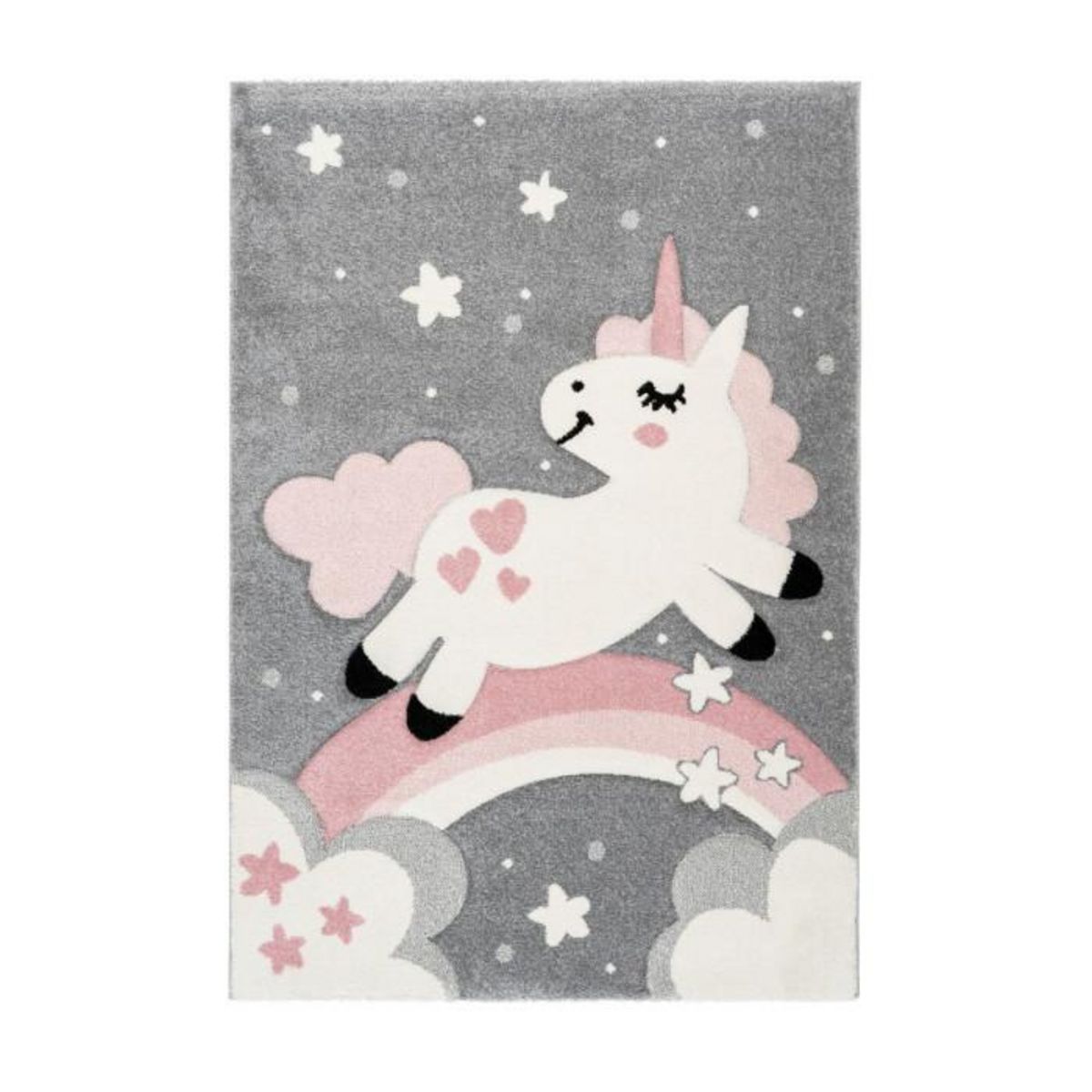 Paris Prix Tapis de Chambre Enfant Licorne  Mitchell  Rose