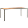Voir la diapositive 2 : VIDAXL Table de jardin et dessus en bois Gris Resine tressee et acacia