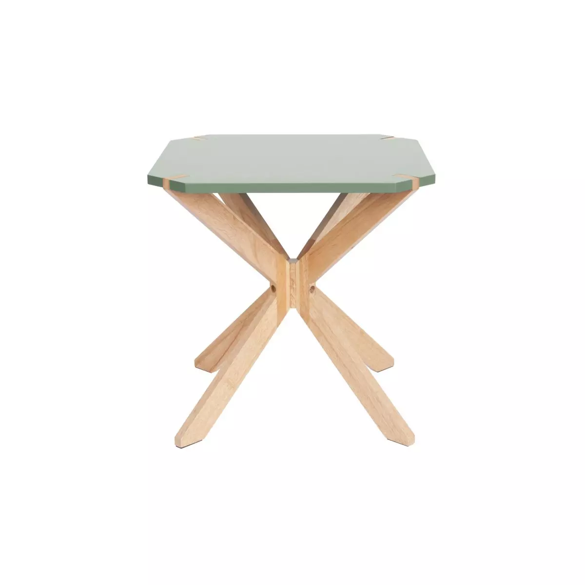 Leitmotiv Table d'appoint scandinave en bois Miste - L. 60 x H. 40 cm - Vert d'eau