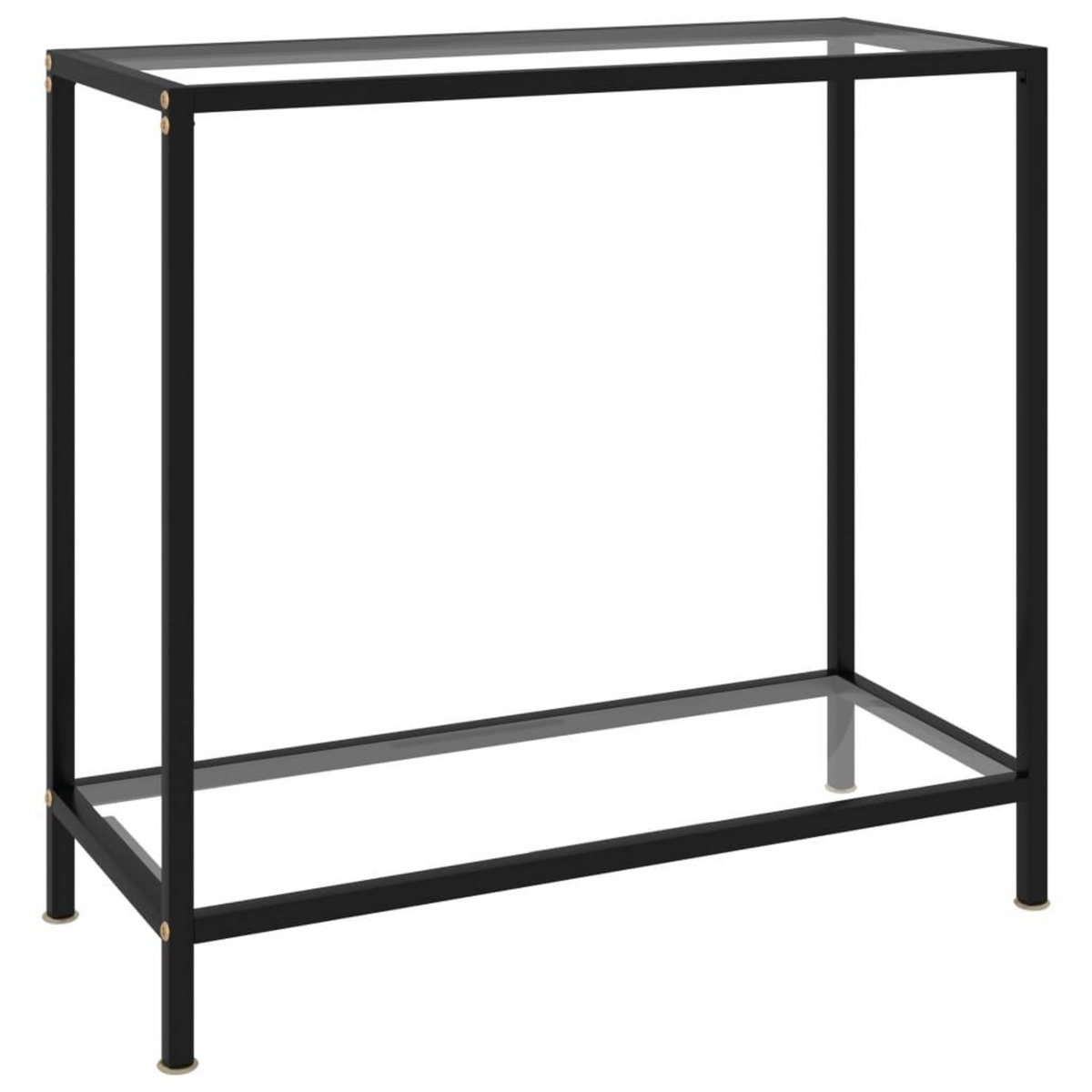 VIDAXL Table console Transparent 80x35x75 cm Verre trempe