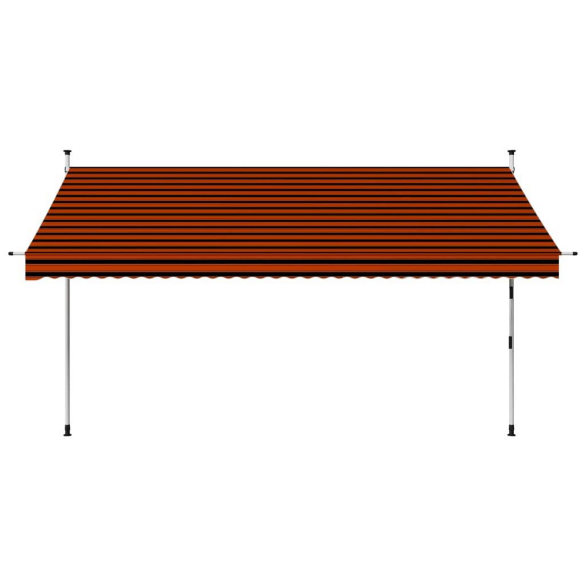 VIDAXL Auvent manuel retractable 350 cm Orange et marron