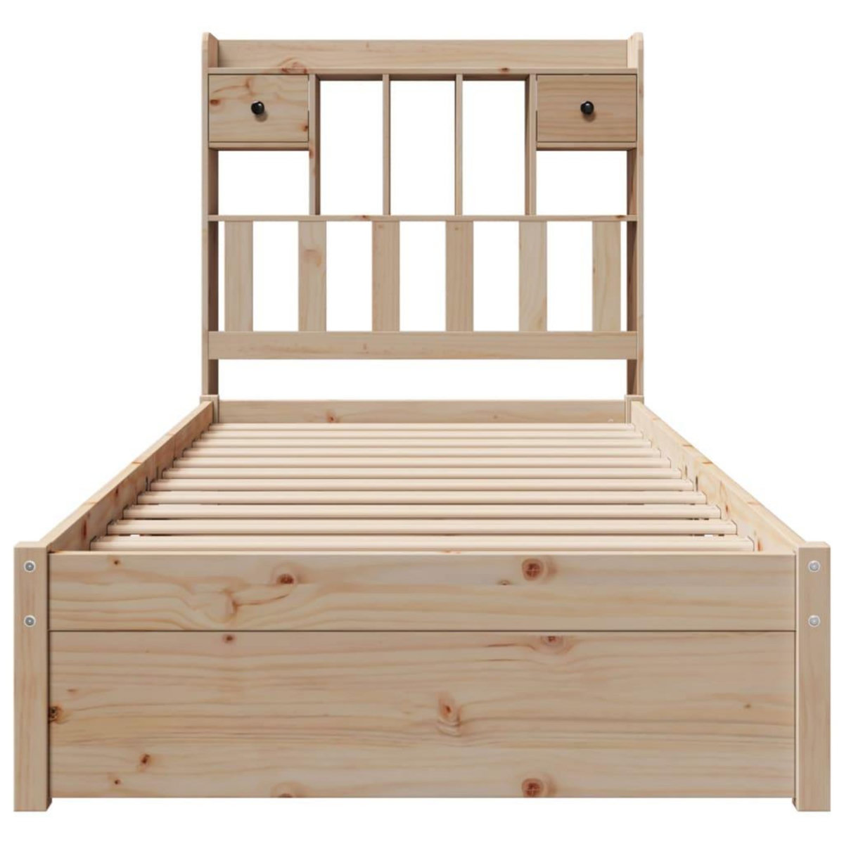 VIDAXL Lit bibliotheque sans matelas 90x190 cm bois de pin massif