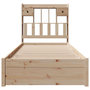 Voir la diapositive 4 : VIDAXL Lit bibliotheque sans matelas 90x190 cm bois de pin massif