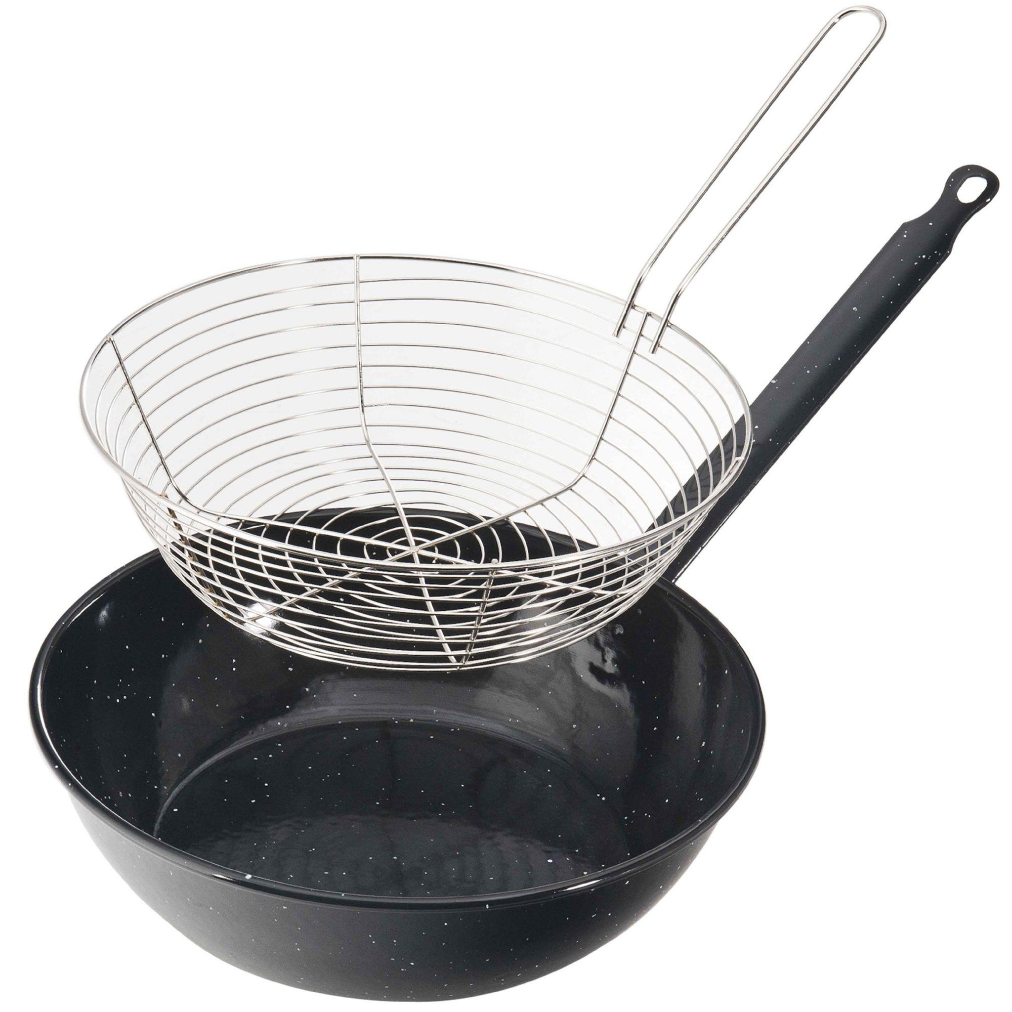 Voir la diapositive 2 : Vaello Poêle friteuse émaillée Ø 28 cm Vaello