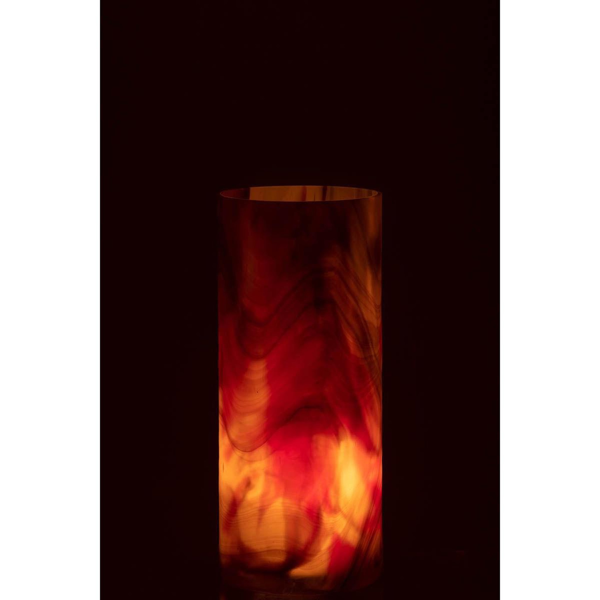 Voir la diapositive 3 : J-LINE Photophore Imprimé en Verre  Arti  35cm Marron