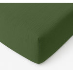 BATON ROUGE Drap housse bonnet:30cm 100%gaze de coton lavé vert cèdre. Coloris disponibles : Vert