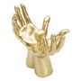 Voir la diapositive 2 : Paris Prix Mains Déco en Résine  Signe Peace  24cm Or