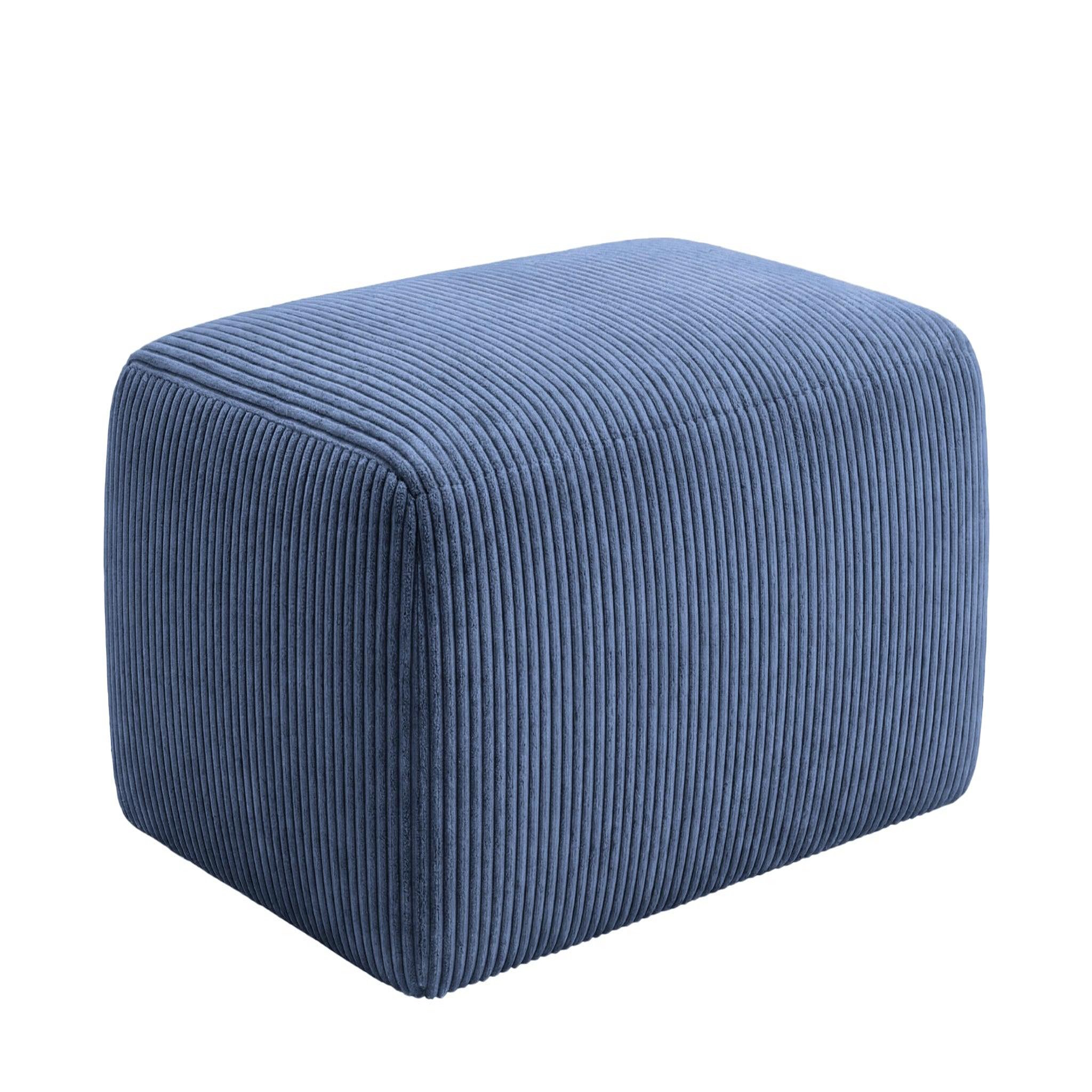 Voir la diapositive 1 : CASANOVA PARIS Olympe - pouf en petit velours côtelé 100x68x42