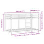 Voir la diapositive 6 : VIDAXL Lit superpose sans matelas rose 75x190 cm bois de pin massif