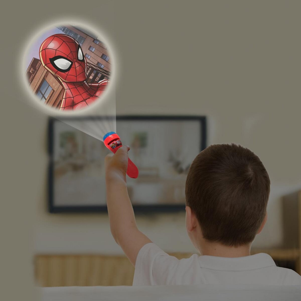 Lexibook Projecteur à histoires et lampe torche SpiderMan