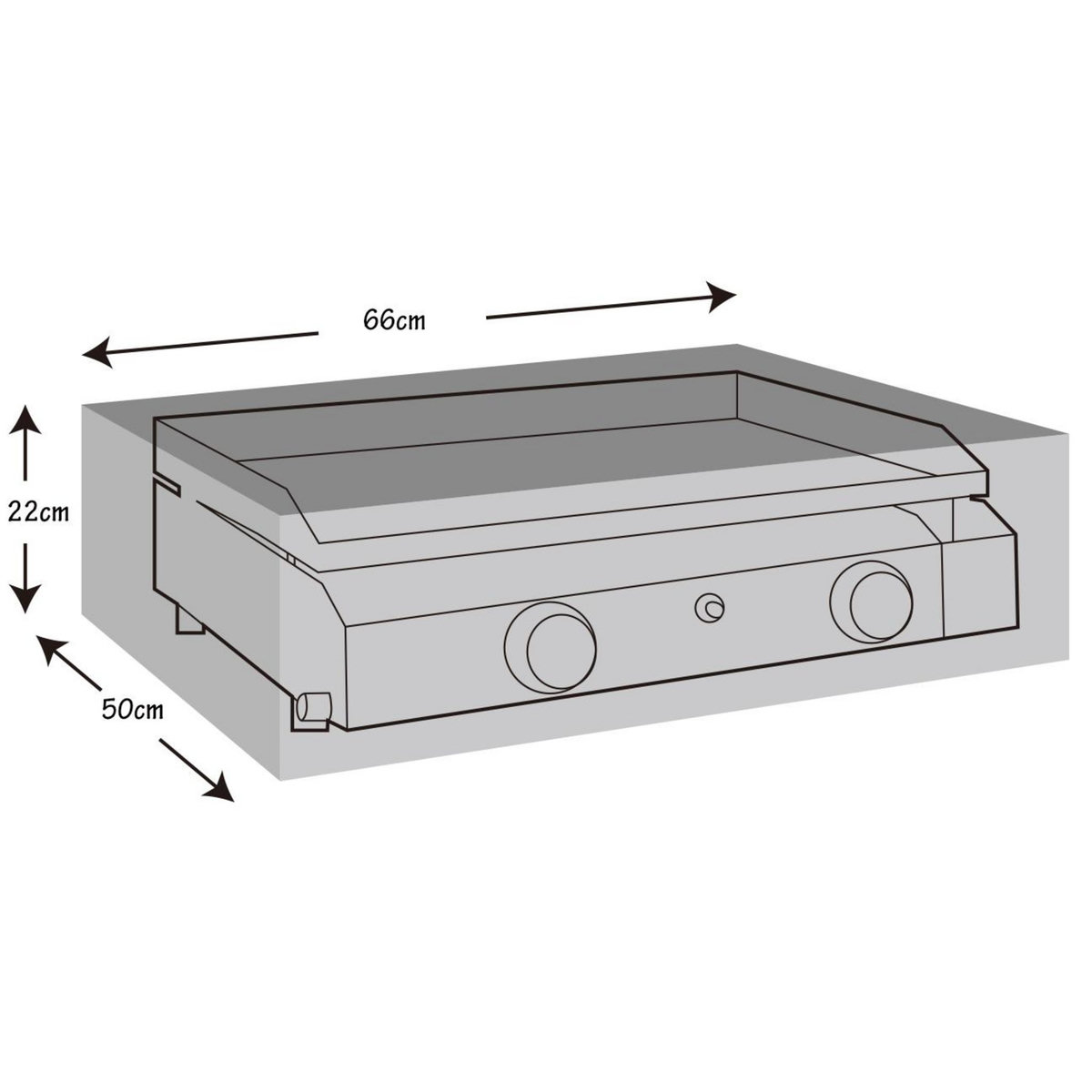  Housse de protection pour plancha à gaz  66x50x22cm  WERKA PRO