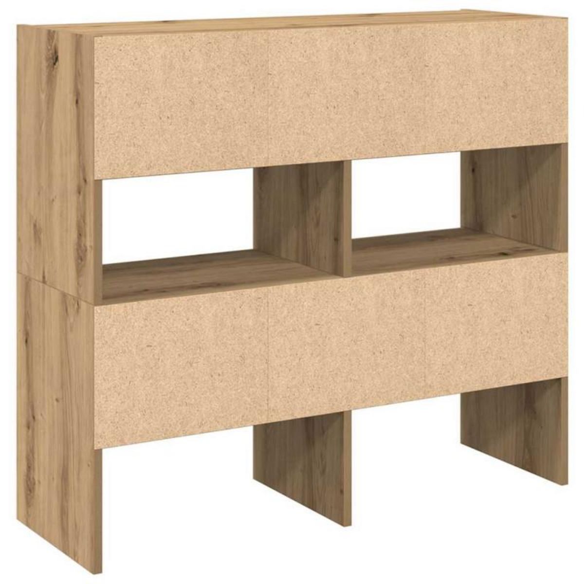 VIDAXL Étagères à chaussures empilables 2 pcs chêne artisanal
