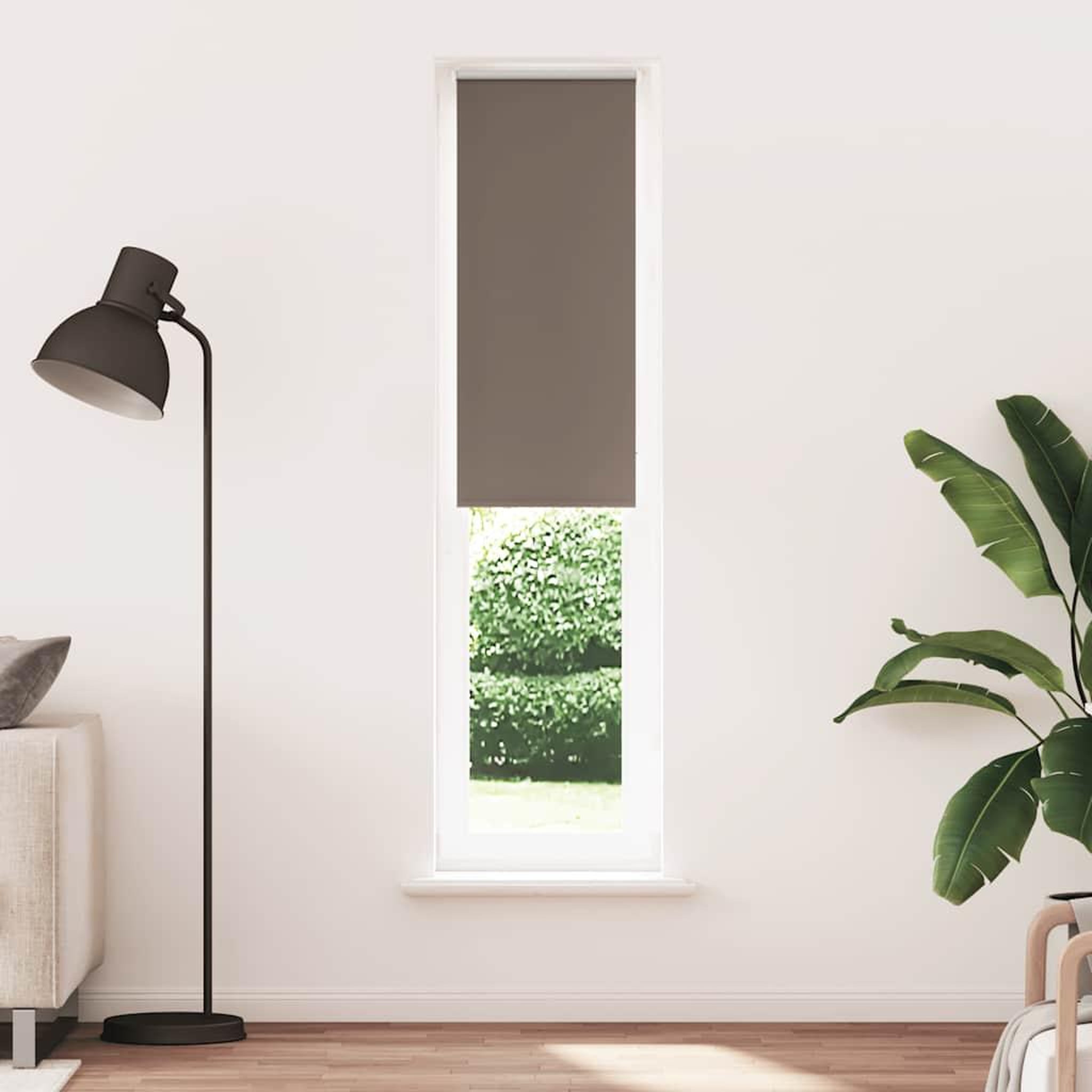 VIDAXL Store enrouleur occultant cafe 50x210cm largeur du tissu 45,7cm