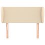 Voir la diapositive 3 : VIDAXL Tete de lit avec oreilles Creme 93x23x78/88 cm Tissu