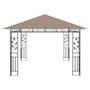 Voir la diapositive 4 : VIDAXL Belvedere avec moustiquaire 4x3x2,73 m Taupe 180 g/m^2