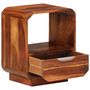 Voir la diapositive 2 : VIDAXL Table de chevet avec tiroir Bois massif 40x30x50 cm