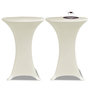 Voir la diapositive 2 : VIDAXL Housses elastiques de table Ø 80 cm Creme 4 pcs