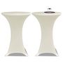 Voir la diapositive 2 : VIDAXL Housses elastiques de table Ø 80 cm Creme 4 pcs