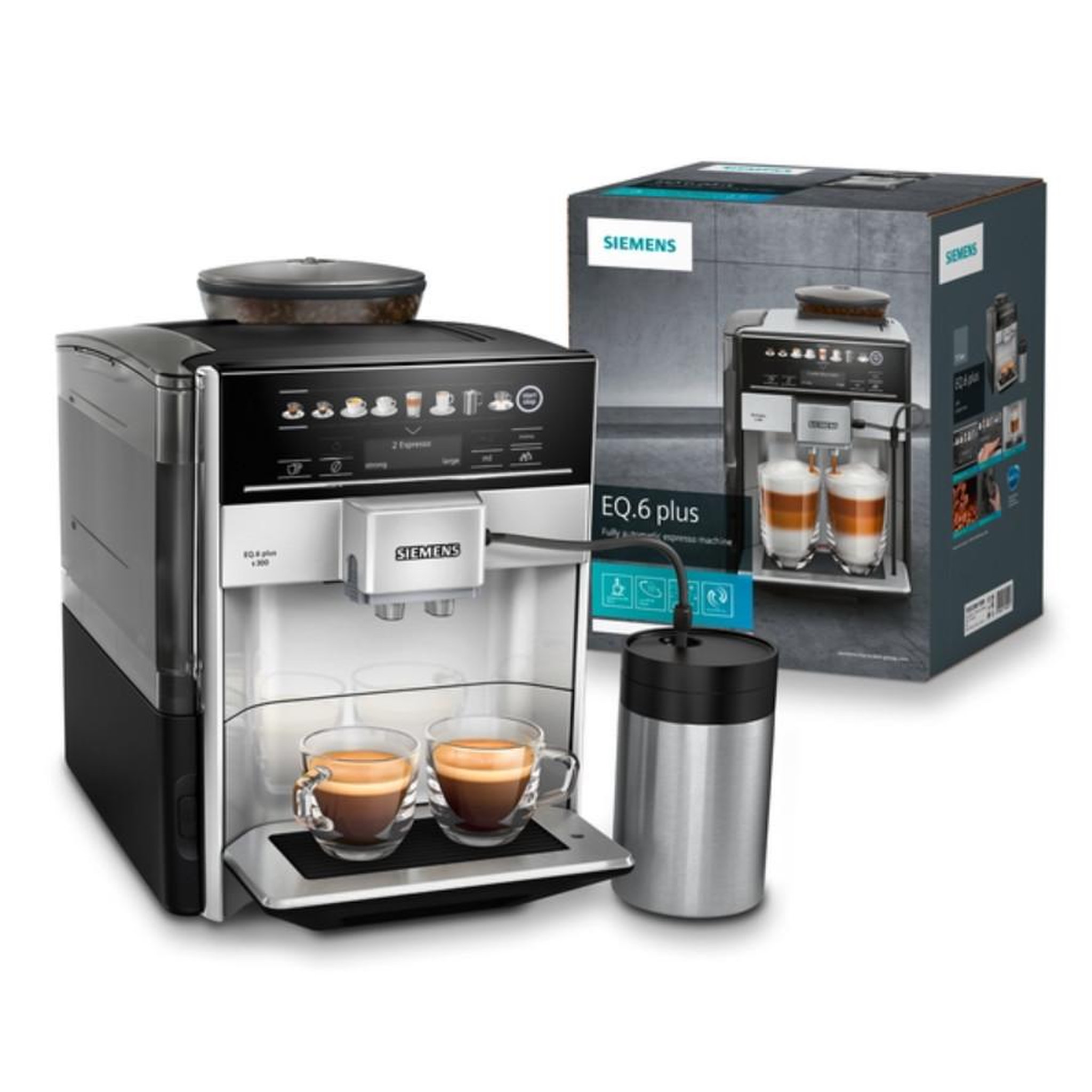 Voir la diapositive 3 : Siemens Robot café 15 bars gris foncé - te653m11rw