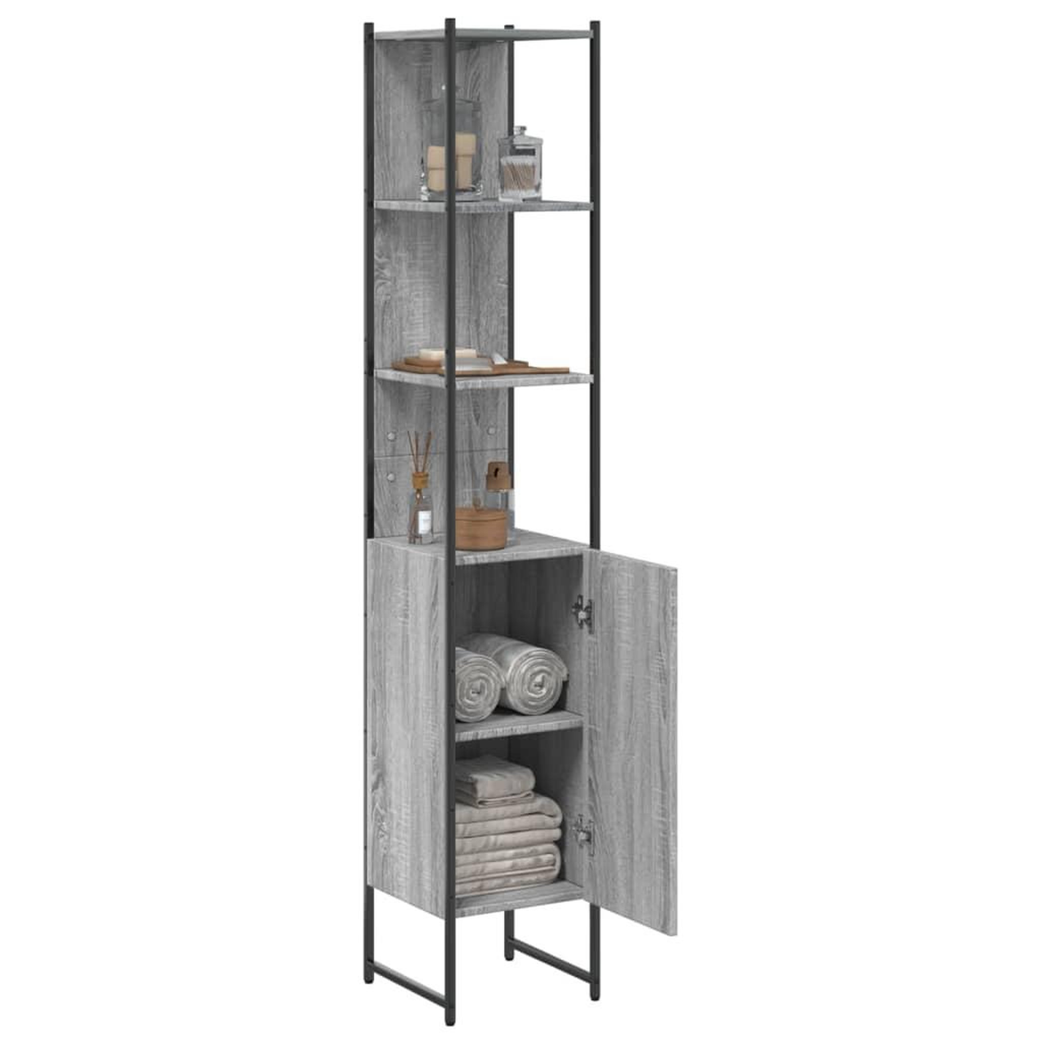 Voir la diapositive 4 : VIDAXL Armoire de salle de bain sonoma gris bois d'ingenierie
