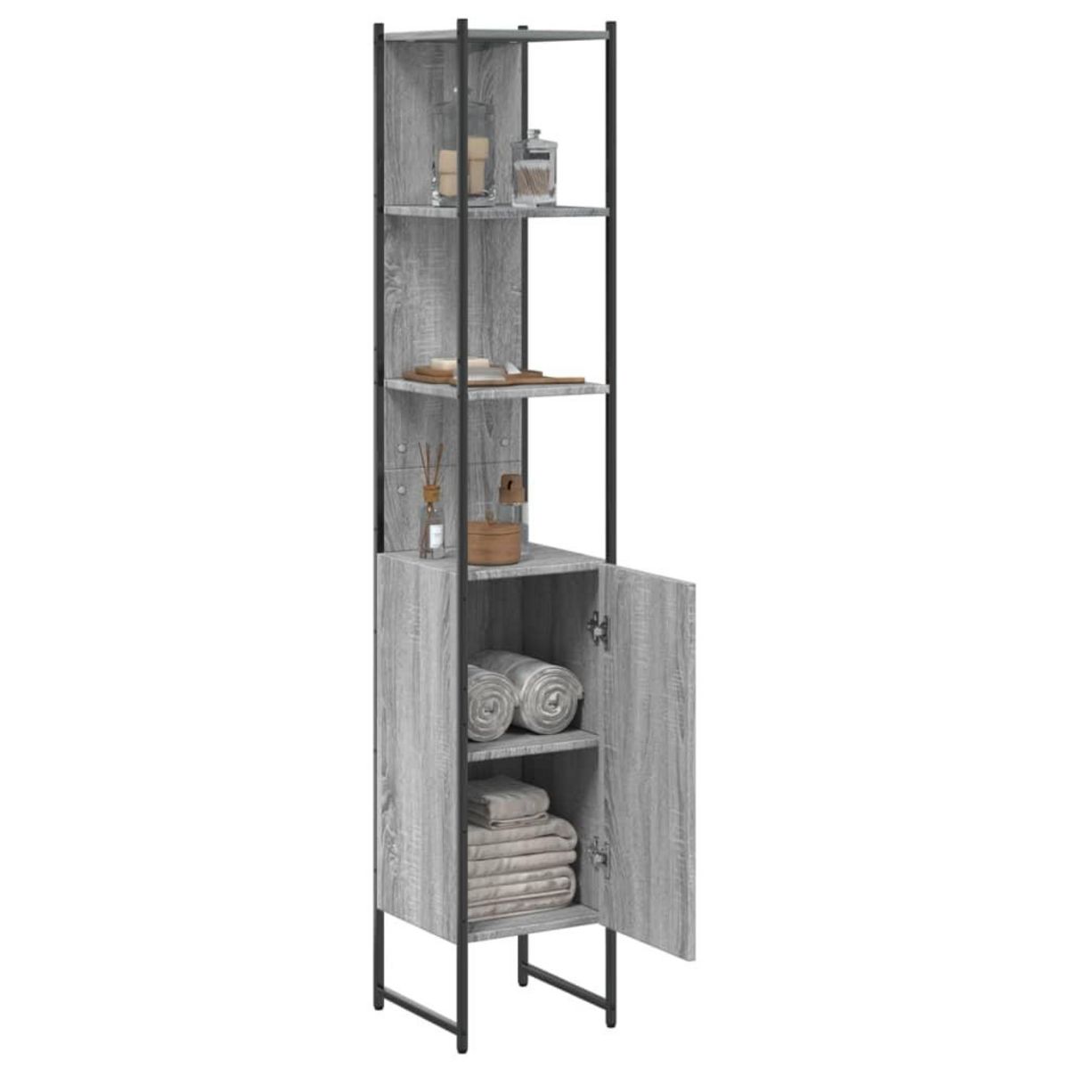 VIDAXL Armoire de salle de bain sonoma gris bois d'ingenierie