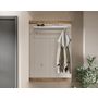 Voir la diapositive 3 : BEST MOBILIER Coventry - porte-manteau - blanc et bois - 80x114 cm