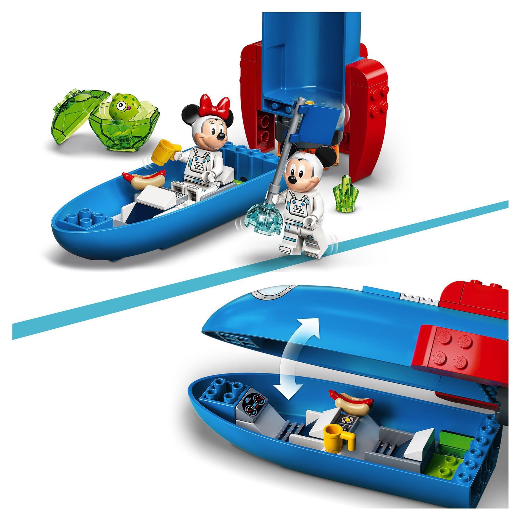Voir la diapositive 4 : LEGO Disney 10774 - La fusée spatiale de Mickey Mouse et Minnie Mouse