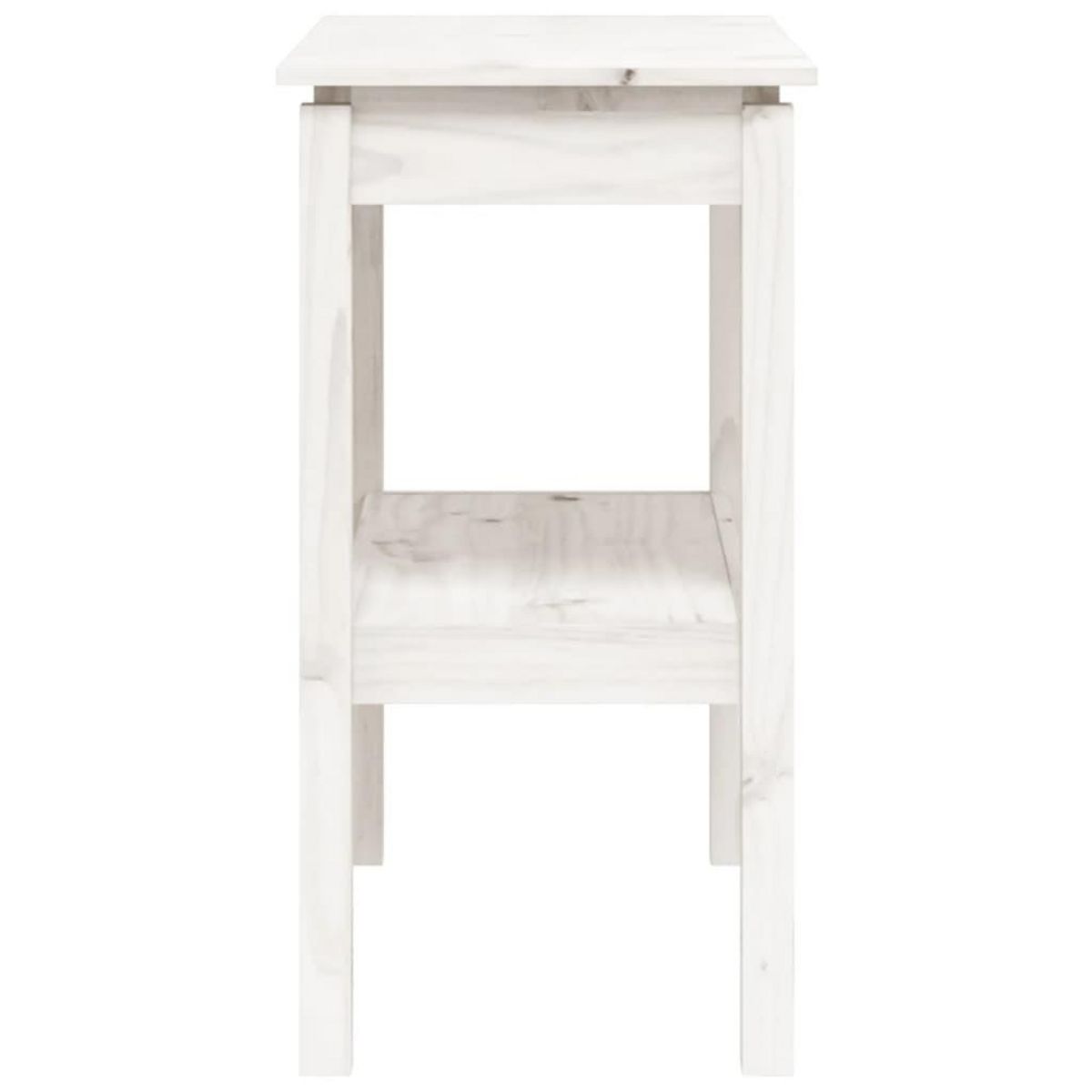 VIDAXL Table console Blanc 80x40x75 cm Bois de pin solide
