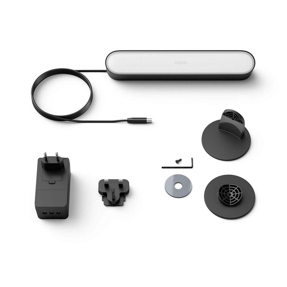 Philips Lampe connectée HUE W&C Play x2 avec alim. Noir