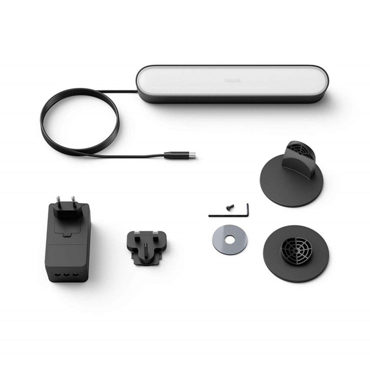 Philips Lampe connectée HUE W&C Play x2 avec alim. Noir