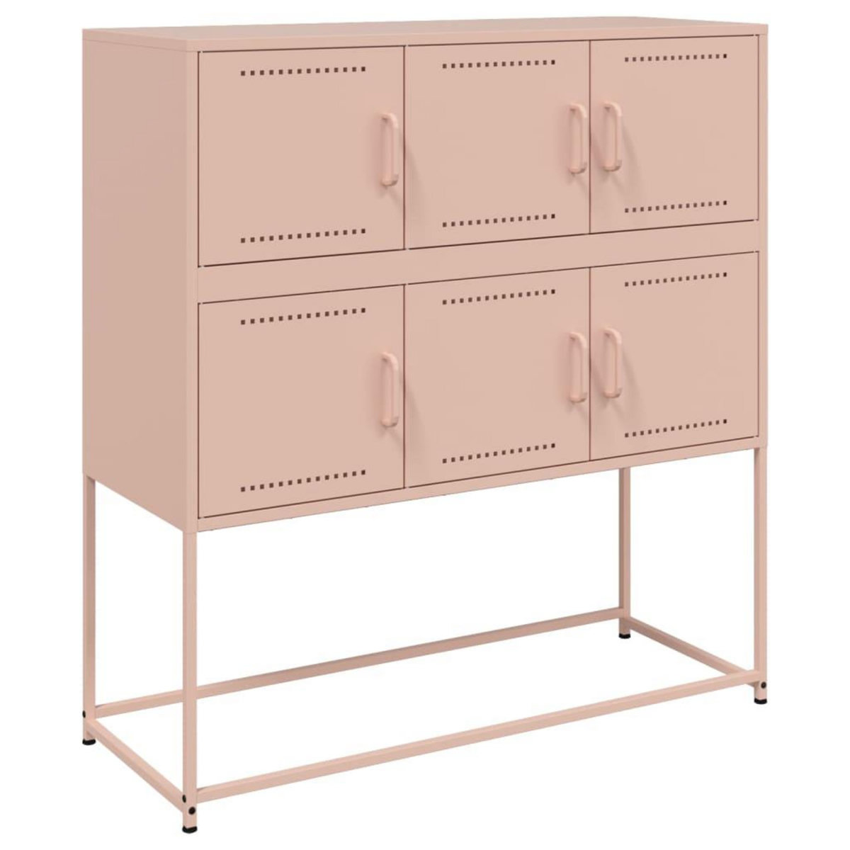 VIDAXL Buffet rose 100,5x39x107 cm acier