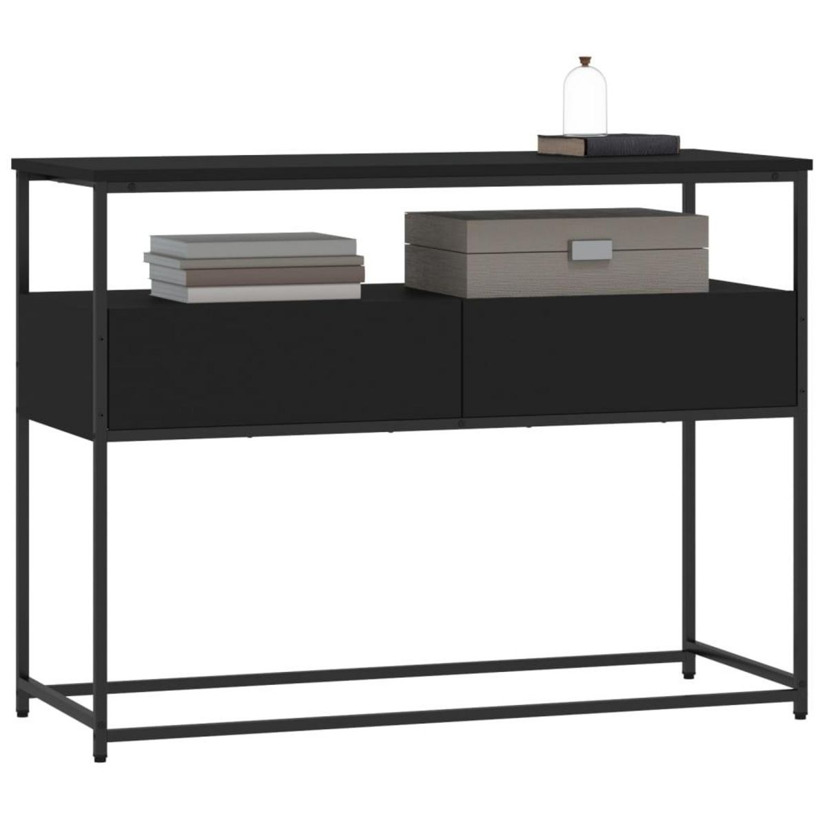 VIDAXL Table console noir 100x40x75 cm bois d'ingenierie