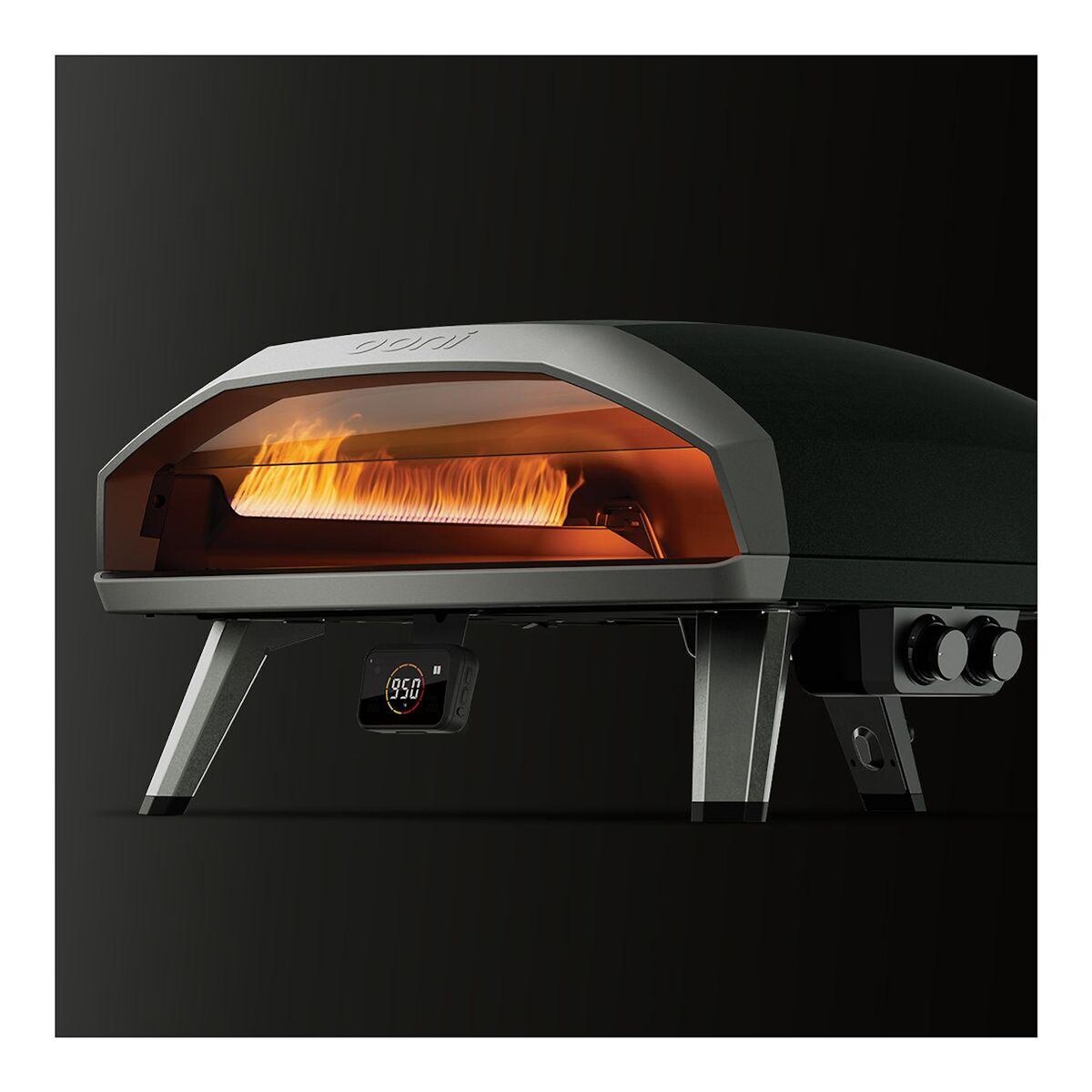 OONI Four à pizza gaz Koda 2 Max noir 2 pizzas de 60 cm, préchauffage 30 min, de 100 à 500°C, thermostat digital
