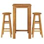 Voir la diapositive 3 : VIDAXL Ensemble de bar de jardin 3 pcs bois d'acacia solide