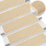 Voir la diapositive 1 : VIDAXL Tapis d'escalier autocollants 15 pcs 65x21x4 cm Beige clair
