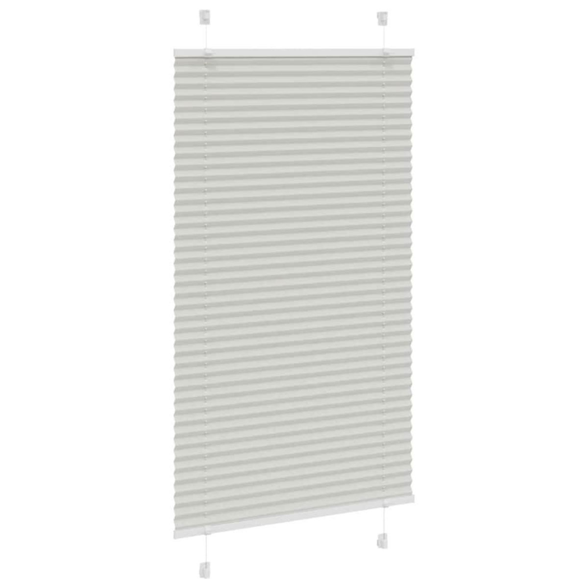 VIDAXL Store plisse gris clair 75x100 cm largeur du tissu 74,4 cm