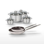 ELO Lot Poêles 28/32cm & Faitouts 12/14/20/24cm Elo Bistro Line