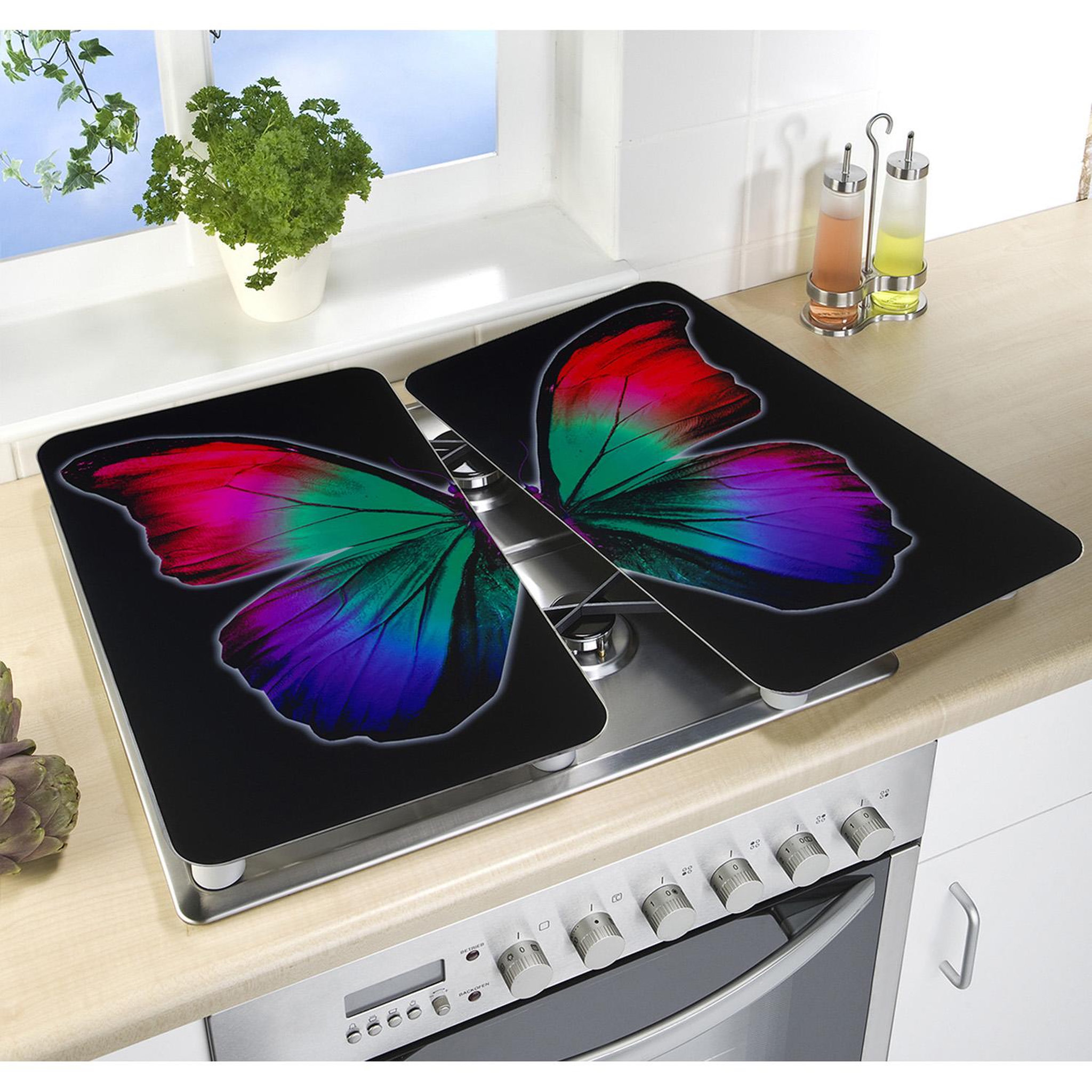 Wenko 2 Couvre-plaques universel - Papillon nocturne