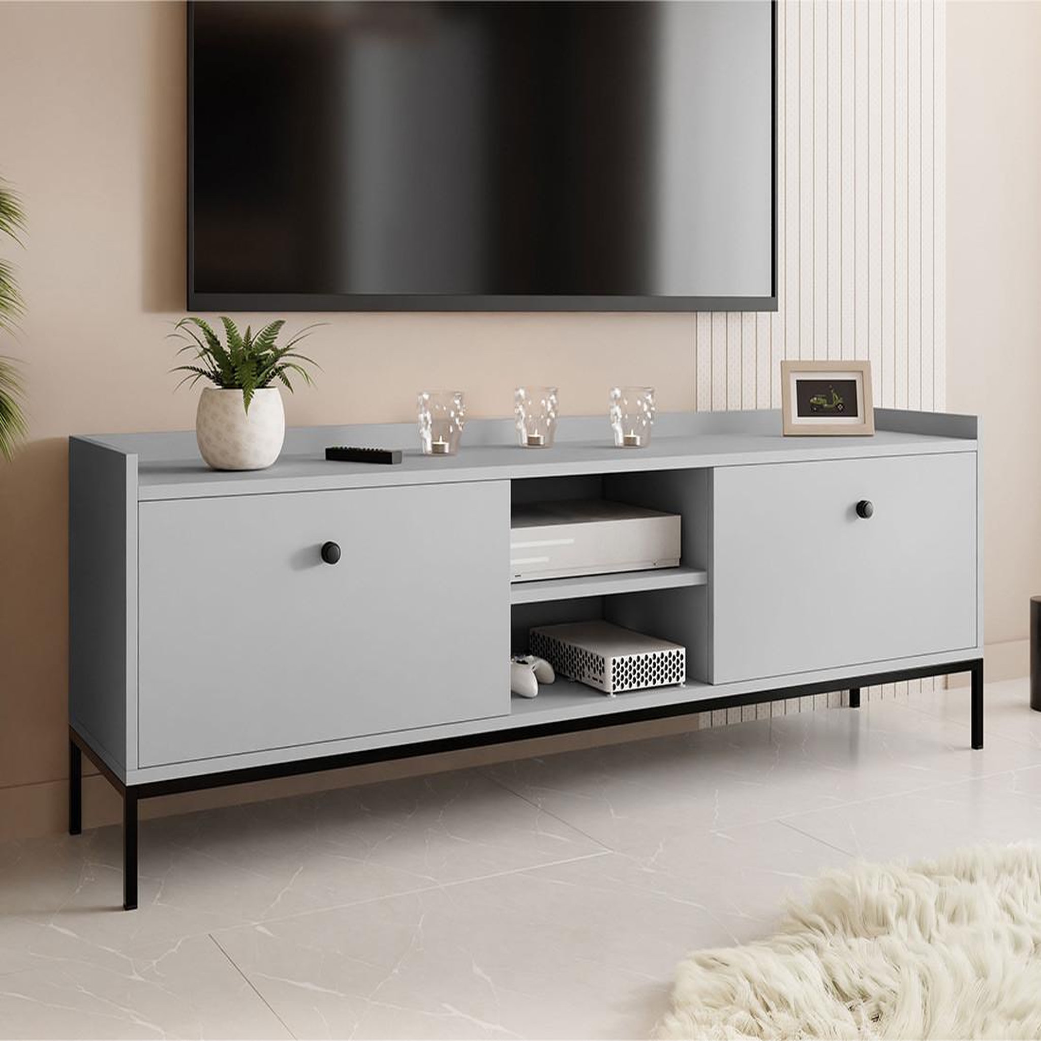 Voir la diapositive 4 : BEST MOBILIER Filipo - meuble tv - 180 cm