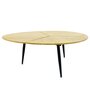 The Home Deco Factory Table basse design métal et bois Miller - L. 112 x H. 41 - Noir