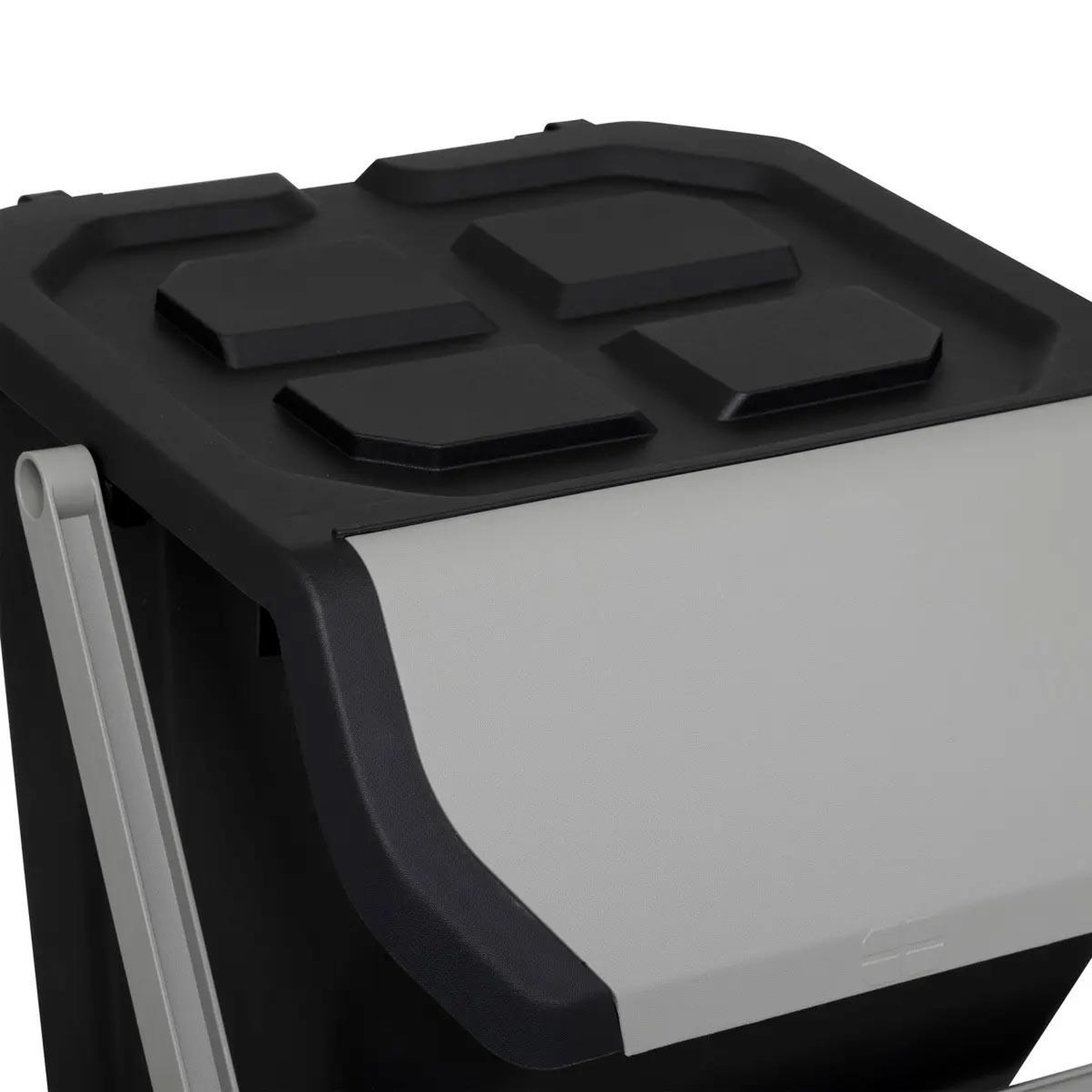 Voir la diapositive 5 : FIVE Poubelle de tri  empilable  24l noir