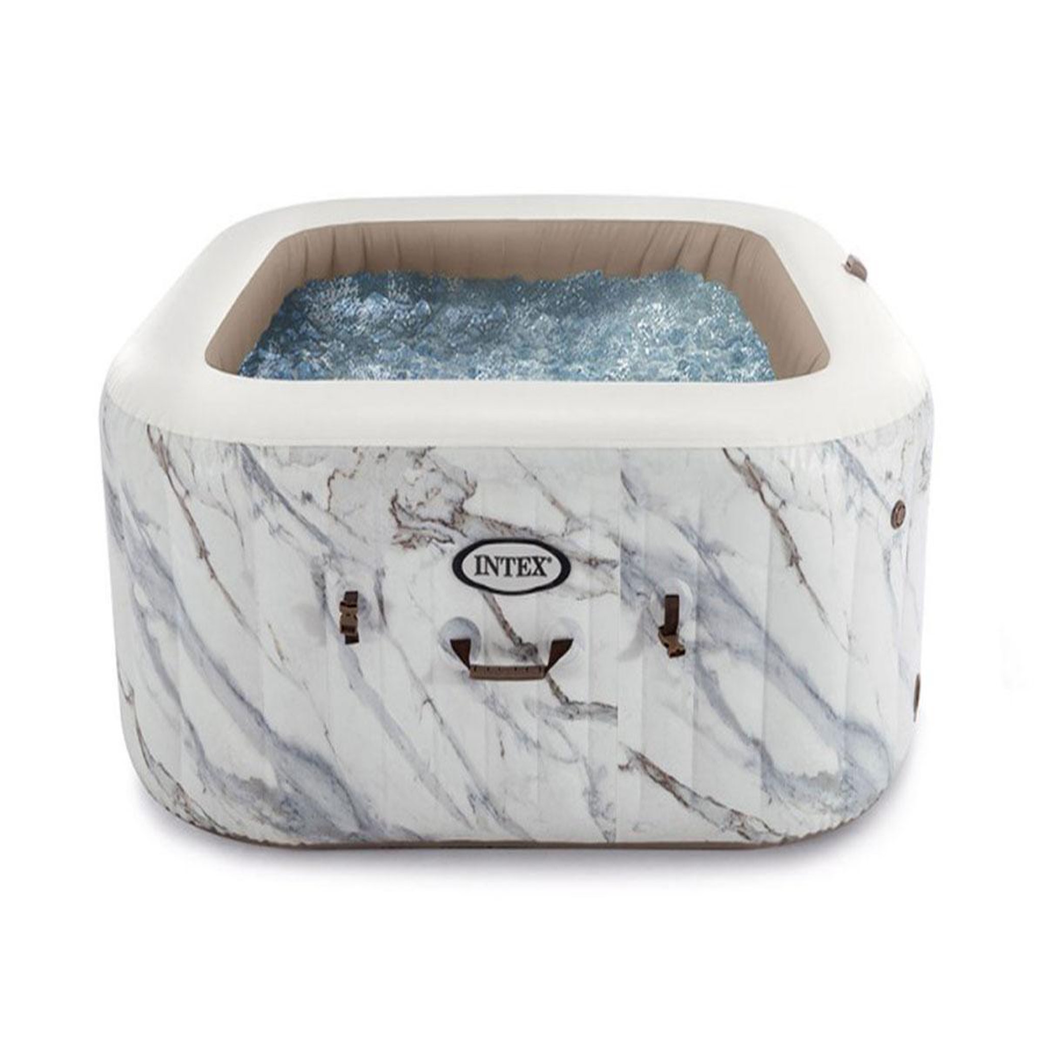 INTEX Spa gonflable PureSpa Calacatta carré Bulles 4 places - Intex