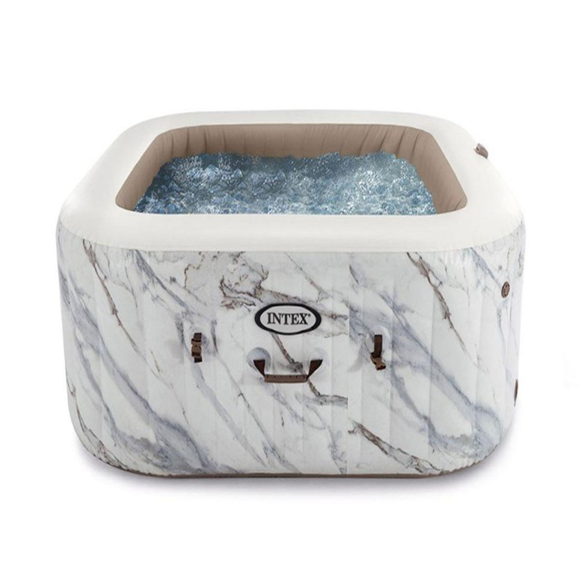 INTEX Spa gonflable PureSpa Calacatta carré Bulles 4 places - Intex