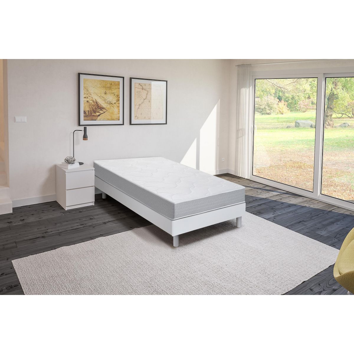AUCHAN Matelas mousse 90x190 cm MIAMI
