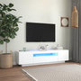 Voir la diapositive 1 : VIDAXL Meuble TV avec lumieres LED blanc 160x35x40 cm