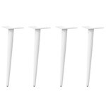 VIDAXL Pieds de table basse forme conique 4 pcs blanc 42-43 cm acier