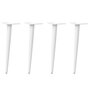 Voir la diapositive 1 : VIDAXL Pieds de table basse forme conique 4 pcs blanc 42-43 cm acier