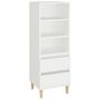 Voir la diapositive 2 : VIDAXL Buffet haut Blanc 40x36x110 cm Bois d'ingenierie